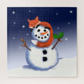 Fox und Snowman Weihnachten Puzzle (Vertikal)