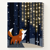 Fox- und Sternhellsaiten im Winterschneewald Notizblock (Rückseite)
