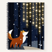 Fox- und Sternhellsaiten im Winterschneewald Notizblock (Vorderseite)