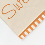 Fox- und TAN- u. Orangen-Streifen | personalisiert Fleecedecke (Ecke)