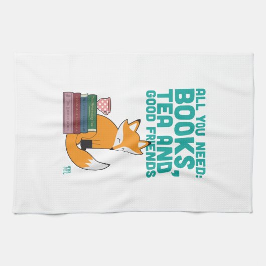 Fox und Tee Books&Friends Tee-Tuch Küchentuch (Horizontal)
