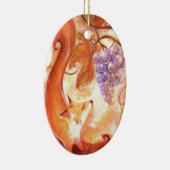 Fox und Trauben Keramik Ornament (Rechts)