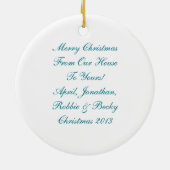 Fox- und Weihnachtsbaum von unserem Haus zu deinem Keramik Ornament (Hinten)