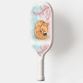 Fox Under Cherry Blossom Pickleball Paddle (Links)