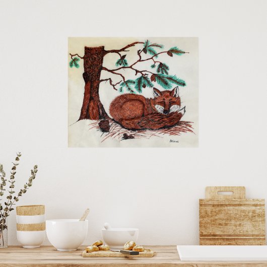 FOX Untere Pine Bough Poster (Küche)