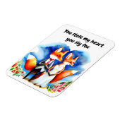 Fox Valentine's Day Card Magnet (Linke Seite)
