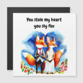 Fox Valentine's Day Card Magnetkarte (Vorne/Hinten)