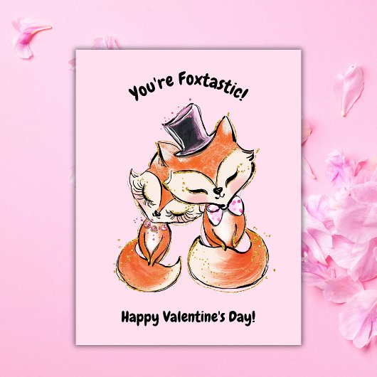 Fox Valentine's Day Foto Feiertagskarte