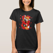 Fox Valentines Day Fox Heart Kids 1 T-Shirt (Vorderseite)