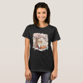 Fox Vaporwave Under Cherry Blossom Japanese Aesthe T-Shirt (Vorne ganz)