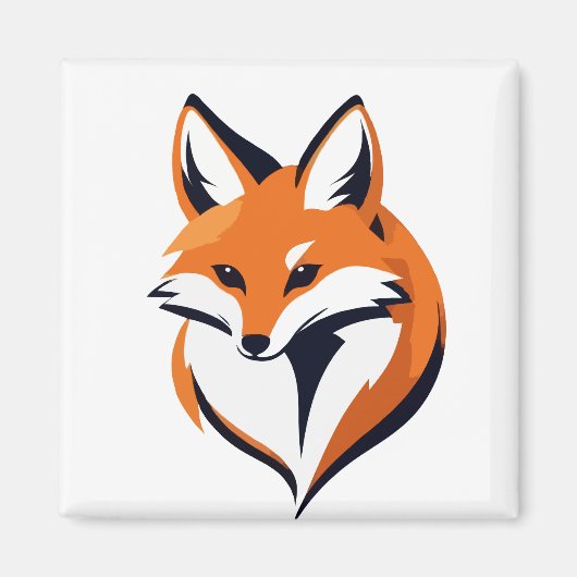 Fox Vector Art Animal Modern Urban City Grafik Magnet (Vorne)