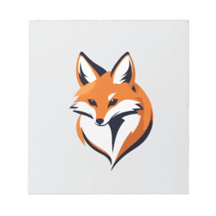 Fox Vector Art Animal Modern Urban City Grafik Notizblock