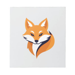 Fox Vector Art Animal Modern Urban City Grafik Notizblock