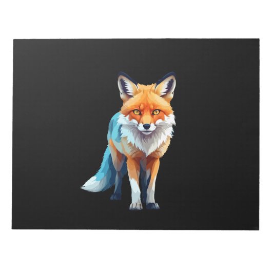Fox Vector Art mit lebhaften Farben Notizblock (Vorderseite)
