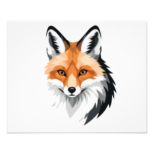 Fox Vector Graphic Art Portrait Animal Spirit Wild Fotodruck