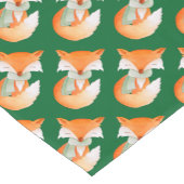 Fox verpackt warme Weihnachts grüne Tischläufer (Ecke)