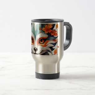 Fox Vibes: Zeitlose Kunst im Herbst Reisebecher