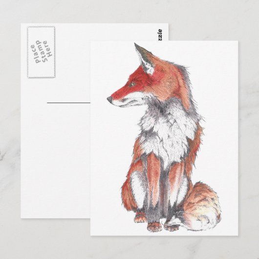 Fox von Inkspot Postkarte (Vorne/Hinten)