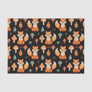 Fox, Wald-Pilze, Herbstleaven Seidenpapier
