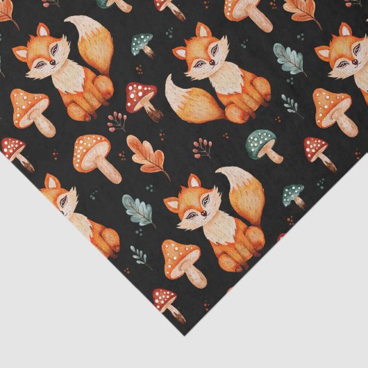 Fox, Wald-Pilze, Herbstleaven Seidenpapier (Ausschnitt)