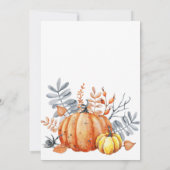 Fox-Wälder fallen Babydusche Einladung (Rückseite)