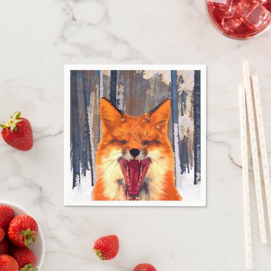 Fox-Waldpapier Napkin Serviette (Beispiel)