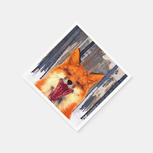 Fox-Waldpapier Napkin Serviette (Ecke)