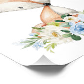 Fox, Waldtiere, Boho, Blüten Fotodruck (Ecke)