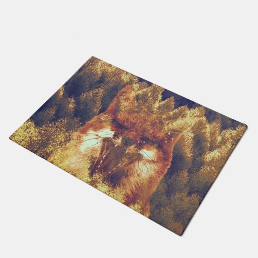 Fox-Waldtür-Matte Fußmatte (Schrägansicht)