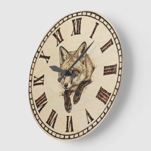  Fox Wall Clock Große Wanduhr (Winkel)