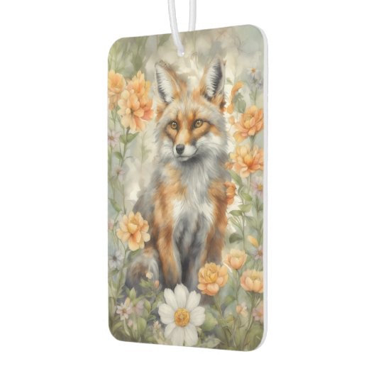 Fox Watercolor Artwork Autolufterfrischer (Links)