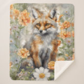 Fox Watercolor Artwork Sherpadecke (Vorderseite)