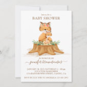 Fox Watercolor Mommy Baby Shower Einladung (Vorderseite)