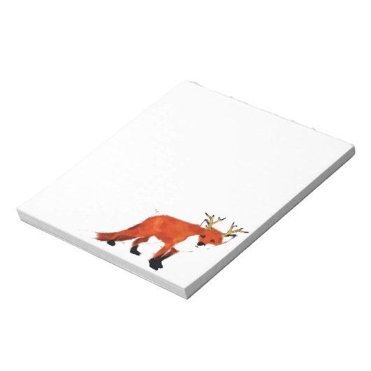 Fox Watercolor Notizblock (Rotiert)