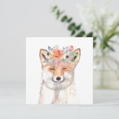 Fox watercolor Orange Brown Wildlife Art Collectio (Stehend Vorderseite)