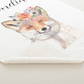 Fox watercolor Orange Niedliches Kinderzimmer Art Sherpadecke (3/4)