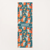 Fox Watercolor Personalisiertes Muster Yogamatte (Vorderseite)