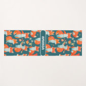 Fox Watercolor Personalisiertes Muster Yogamatte (Vorderseite (Horizontal))