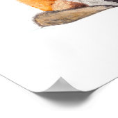 Fox Watercolor Poster (Ecke)