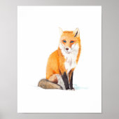 Fox Watercolor Poster (Vorne)