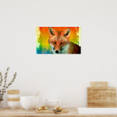 Fox Watercolor Poster Print (Küche)