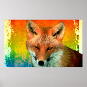 Fox Watercolor Poster Print (Vorne)