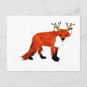 Fox Watercolor Postkarte (Vorderseite)