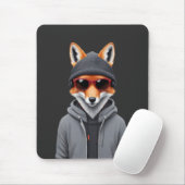 Fox Wearing Hoodie Funny Coole Tierart Mousepad (Mit Mouse)