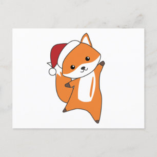 Fox Weihnachtsschnee Wintertiere Füchse Postkarte