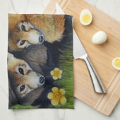 Fox-Welpen-Tee-Tuch Küchentuch (Viertel Falte)