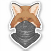 Fox wie Bandit mit KerChief Aufkleber (Vorderseite)