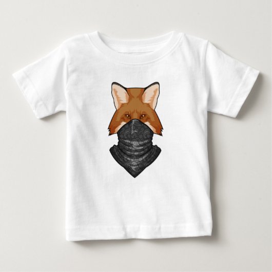 Fox wie Bandit mit KerChief Baby T-shirt (Vorderseite)