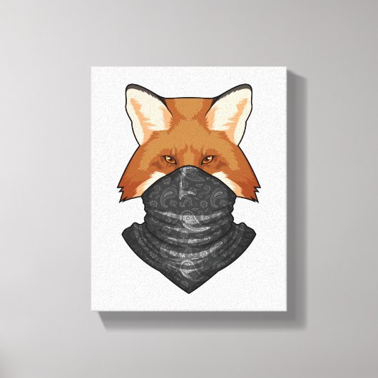 Fox wie Bandit mit KerChief Leinwanddruck (Vorderseite)