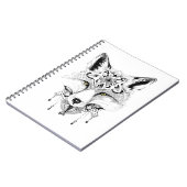 Fox Wild Animal Nature Illustration Art Tattoo Notizblock (Linke Seite)